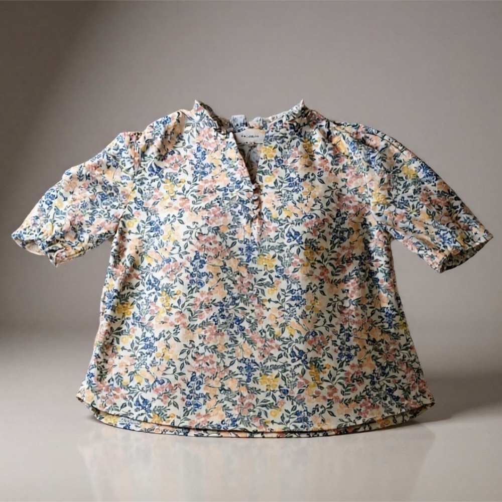 MELLODAY Floral Button-Down Blouse - Picture 3 of 5
